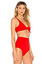 view 2 of 4 TOP BIKINI RIO in Red Rib
