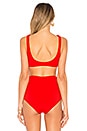 view 3 of 4 TOP BIKINI RIO in Red Rib