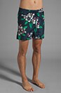 view 2 of 7 Short de bain Dempsey fleuri in Total Eclipse Multi