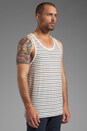 view 2 of 5 Richard Stripe Jersey Tank in Wicken White
