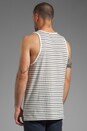 view 3 of 5 Richard Stripe Jersey Tank in Wicken White