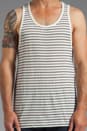 view 4 of 5 Richard Stripe Jersey Tank in Wicken White