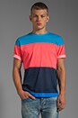view 1 of 4 Patrick Stripe Tee in Atomic Blue Multi