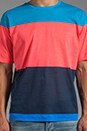 view 4 of 4 Patrick Stripe Tee in Atomic Blue Multi