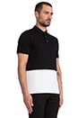 view 2 of 5 2 Tone Polo in Black Multi