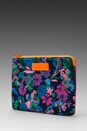 view 1 of 5 Neoprene Drew Blossom Tablet Zip Case in Estate Blue Multi
