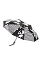 view 4 of 5 Grand Painted Flower Umbrella in Black Multi