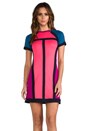 view 1 of 6 Connie Colorblock Dress in Neon Pink