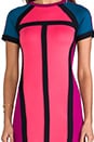 view 5 of 6 Connie Colorblock Dress in Neon Pink