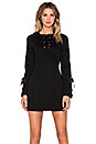view 1 of 5 Tie Front Long Sleeve Dress in Black