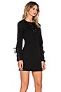 view 2 of 5 Tie Front Long Sleeve Dress in Black