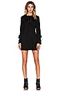 view 4 of 5 Tie Front Long Sleeve Dress in Black