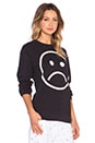 view 2 of 3 Sad Face Sweatshirt in Black Multi