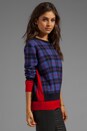 view 2 of 5 Aimee Plaid Sweater in General Navy Multi