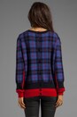 view 3 of 5 Aimee Plaid Sweater in General Navy Multi