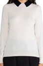 view 5 of 5 Dorothy Collar Sweater in Beige Multi