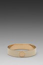 view 1 of 3 Classic Marc Enamel Disc Bangle in Cream (Oro)