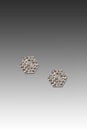 view 1 of 2 Pave Bolt Stud Earrings in Black Diamond Argento