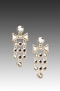 view 1 of 2 Polka Dot Tiered Bow Earrings in Silver Flare Oro