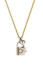 view 1 of 3 Locked In Orbit Lock & Key Pendant Necklace in Oro Multi