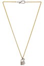 view 2 of 3 Locked In Orbit Lock & Key Pendant Necklace in Oro Multi