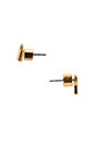view 2 of 3 Mini Lock and Key Stud Earrings in Oro