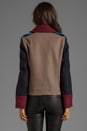 view 3 of 5 Nicolette Colorblocked Wool Jacket in Dusty Brown Melange Multi