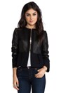 view 2 of 5 Kent Leather Peplum Jacket in Black