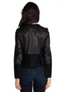 view 4 of 5 Kent Leather Peplum Jacket in Black