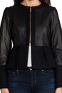 view 5 of 5 Kent Leather Peplum Jacket in Black