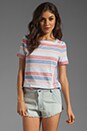 view 1 of 4 Sketch Stripe Top in Lipstick Red Multi