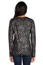 view 3 of 5 Sasha Foil Printed Tee in Dirty Martini in Black Multi