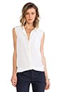 view 1 of 6 Frances Button Down Tank in White Multi