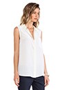 view 3 of 6 Frances Button Down Tank in White Multi