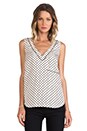 view 1 of 4 Block Print Silk Tank in Pale Buff Multi