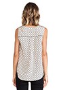 view 3 of 4 Block Print Silk Tank in Pale Buff Multi