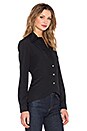 view 2 of 4 Button Up Long Sleeve Top in Black