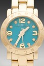 view 2 of 3 Amy Dinky Watch in Aqua/Gold in Aqua & Gold