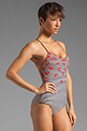 view 2 of 5 Stripey Mademoiselle Danger Crossback Maillot in Ink Blue