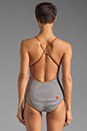 view 3 of 5 Stripey Mademoiselle Danger Crossback Maillot in Ink Blue