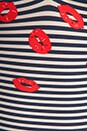 view 5 of 5 Stripey Mademoiselle Danger Crossback Maillot in Ink Blue