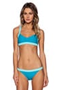 view 1 of 3 Cut Out Bikini Top in Painted Teal Multi