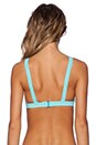 view 3 of 3 Cut Out Bikini Top in Painted Teal Multi