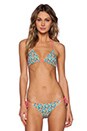 view 1 of 3 Triangle String Bikini Top in Pale Jade Multi