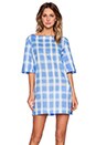 view 1 of 4 Blurred Gingham Lawn Courtney Tunic in Conch Blue Multi