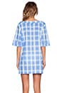 view 3 of 4 Blurred Gingham Lawn Courtney Tunic in Conch Blue Multi