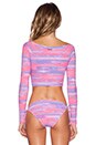 view 3 of 3 BRUSH PAINT BETH ラッシュガード in Pale Maraschino Multi