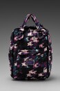 view 2 of 6 Pretty Nylon Printed Knapsack in Black Multi