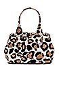 view 2 of 4 Leopard Embellished Canvas Tote in Sandbox Multi