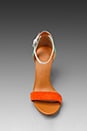 view 5 of 5 Suede Color Weave Heel Sandal in Orange/Tan/White/Green in Orange & Tan & White & Green